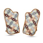 دستکش فر طرح قلب حصیری