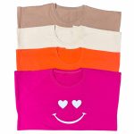 تیشرت پنبه ای طرح لبخند