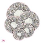 دم کنی ۵ تکه نخ پنبه طرح چهارخونه شکوفه