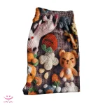 شلوار مخمل سه بعدی فری سایز کد 04