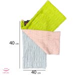 دستمال آشپزخانه پولیشی 3 عددی ساده سایز 40 در 40